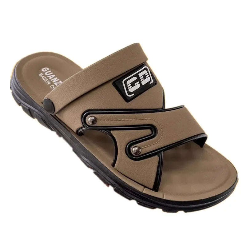 Simple Comfort Mens Slippers Soft Sole Versatile Men Shoe 2025 Summer Comfort Men Sandals Thick Soled Anti Slip Men Casual Shoes
