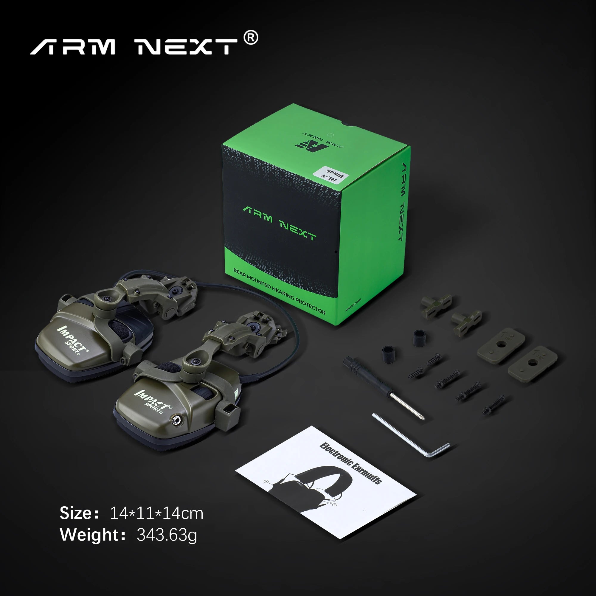 Electronic Shooting Earmuffs Tactical Sound Amplification Headset Ear Protection Anti-noise Ear Muff Outdoor Sports