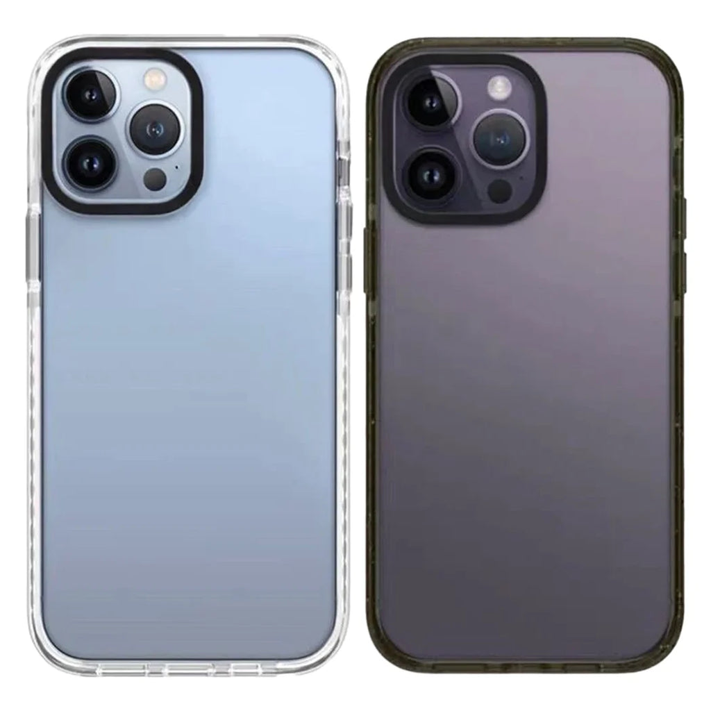 Transparent 2.0 Acrylic Black White Border Case for IPhone 12 13 14 15 16 17 Pro Max Case - Protective IPhone Case