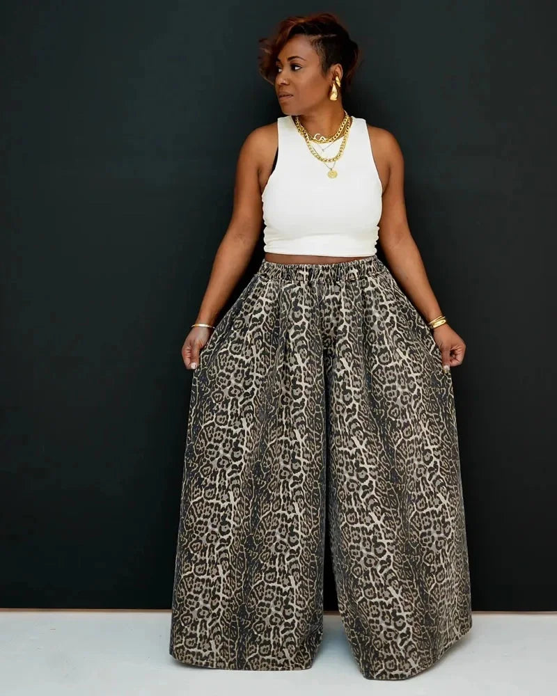 Fashionable Casual Camouflage Wide Leg Pants Women's Autumn Winter New Arrival Comfortable Loose Trousers Female Clothing