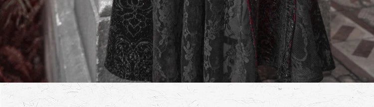 Original Gothic Love Velvet Flash Fishtail Dress 2025 Autumn New Japanese Sexy Girl Slim Elegant Long Halloween Lolita Dresses