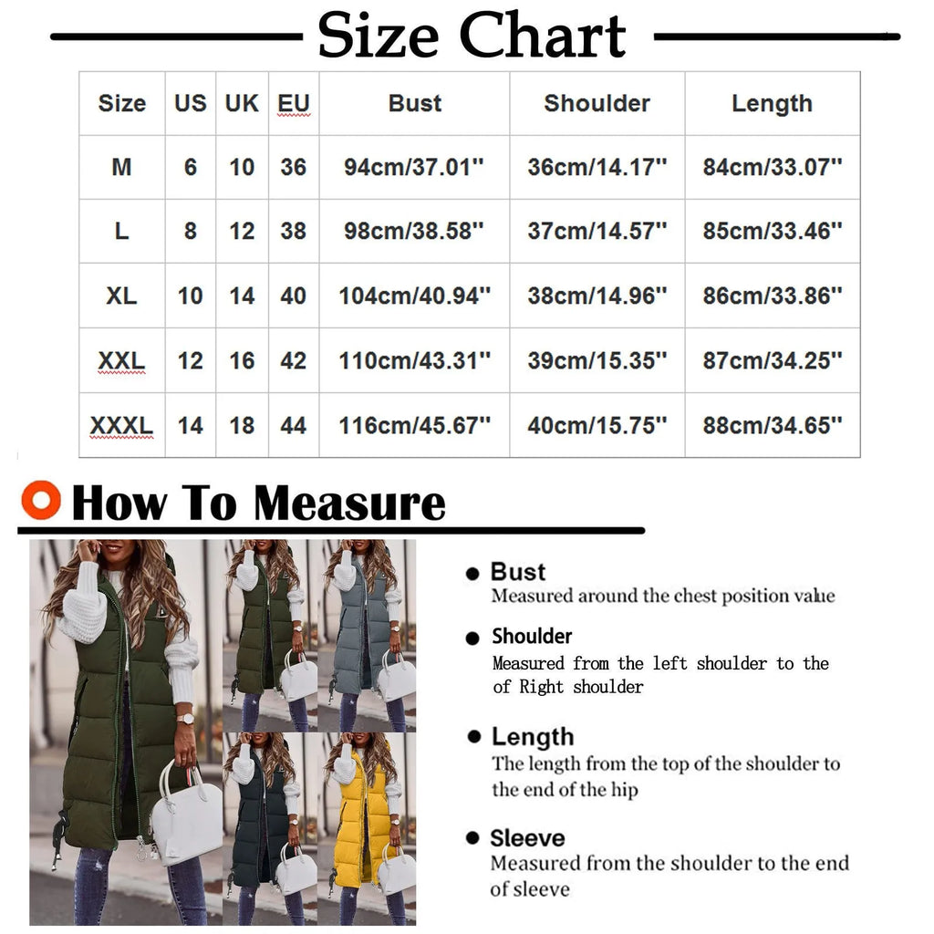 Women'S Autumn And Winter Temperament Sleeveless Cardigan Mid-Length Cotton Vest Vest Coat Abrigos Mujer Invierno Chamarras Muje