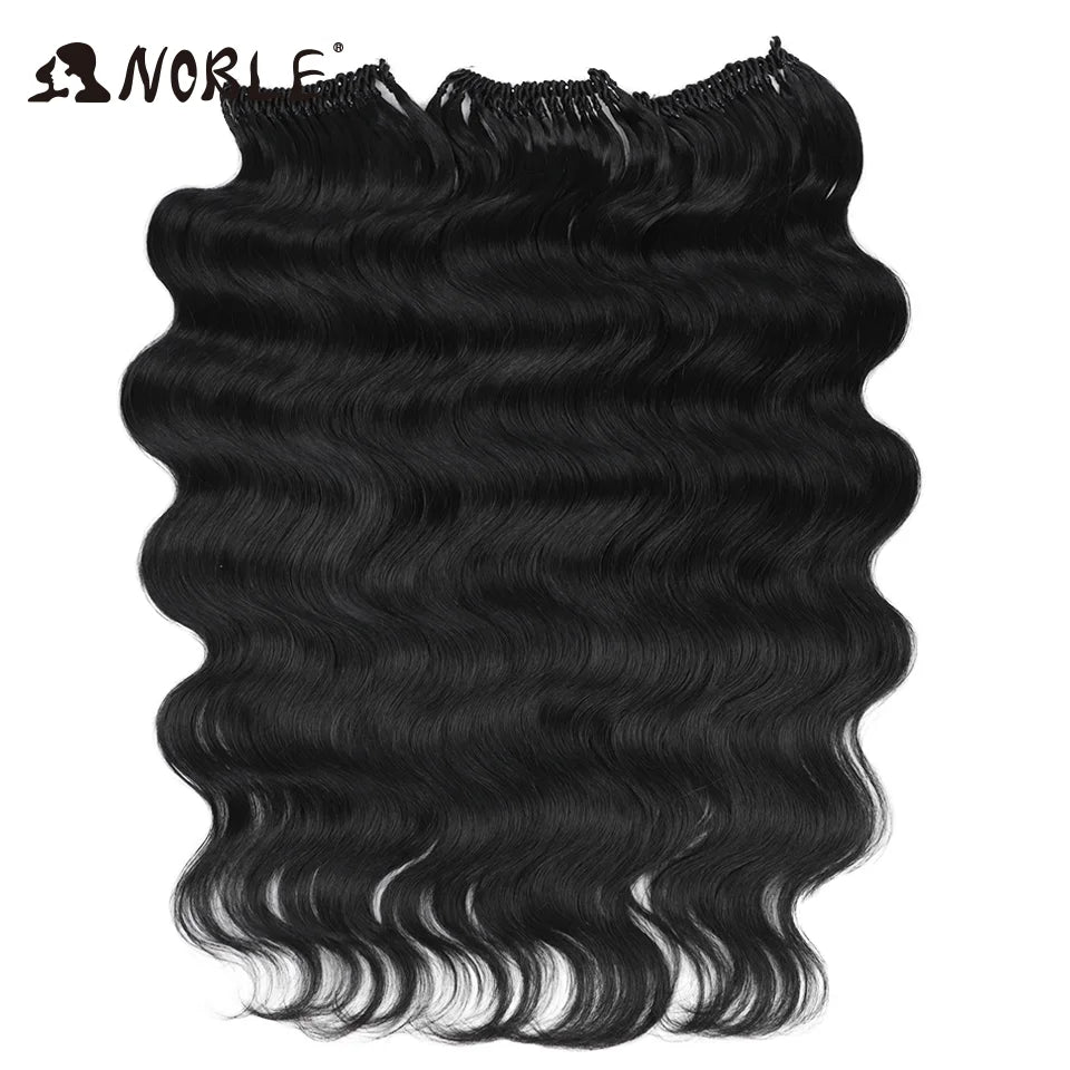 Noble 18 Hair Body Wave Crochet Hair Extension Ponytail Extensions 24" Fake Hair Goddess Braids Crochet Braids Hair Extensions