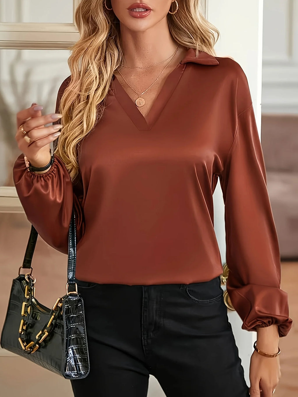 Women Plus Size Woven Spring And Summer Shirt