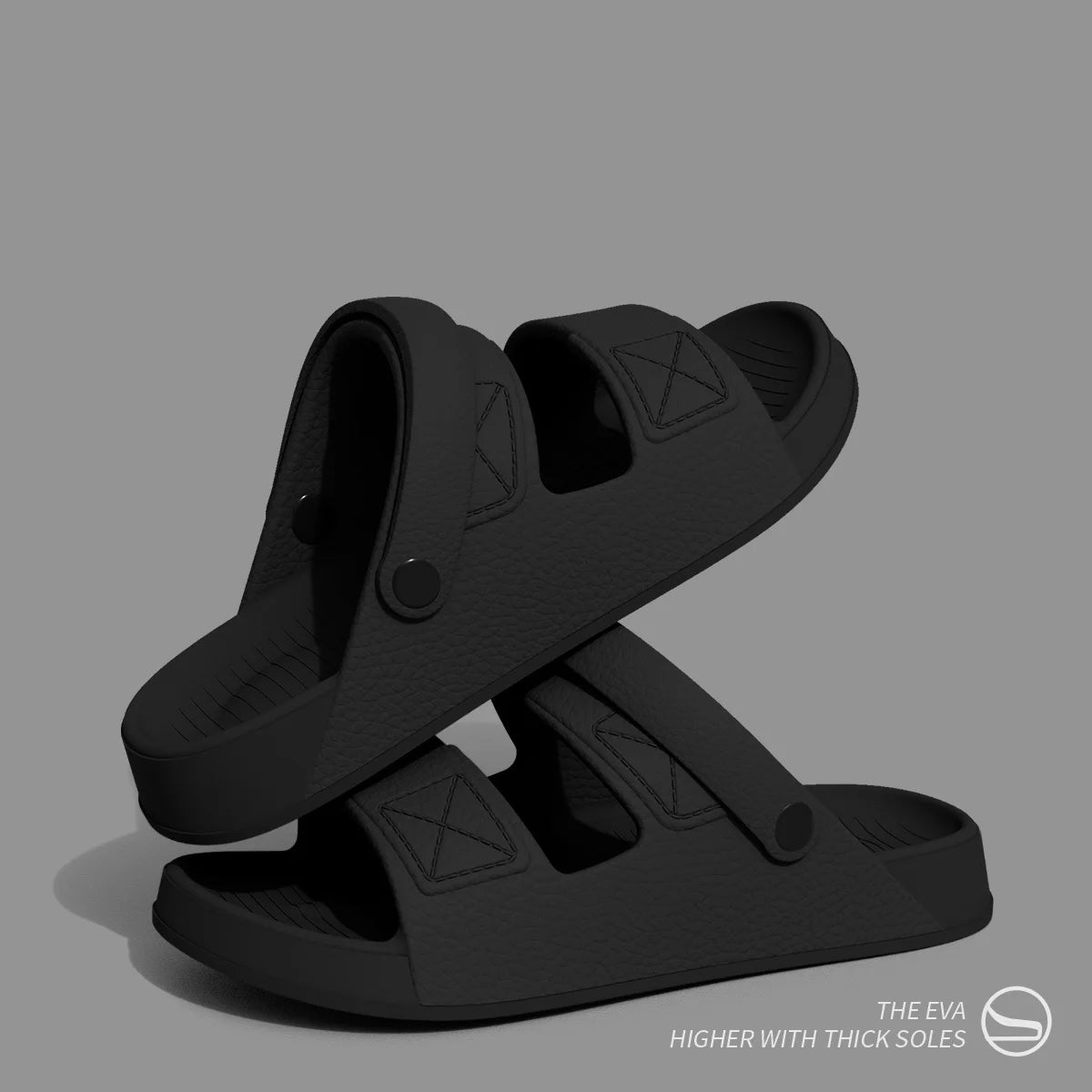 Shevalues New Sandals For Men Non-slip Outdoor Beach Shoes Soft Sole Comfortable Slides EVA Lightweight Men's Bathroom Slippers