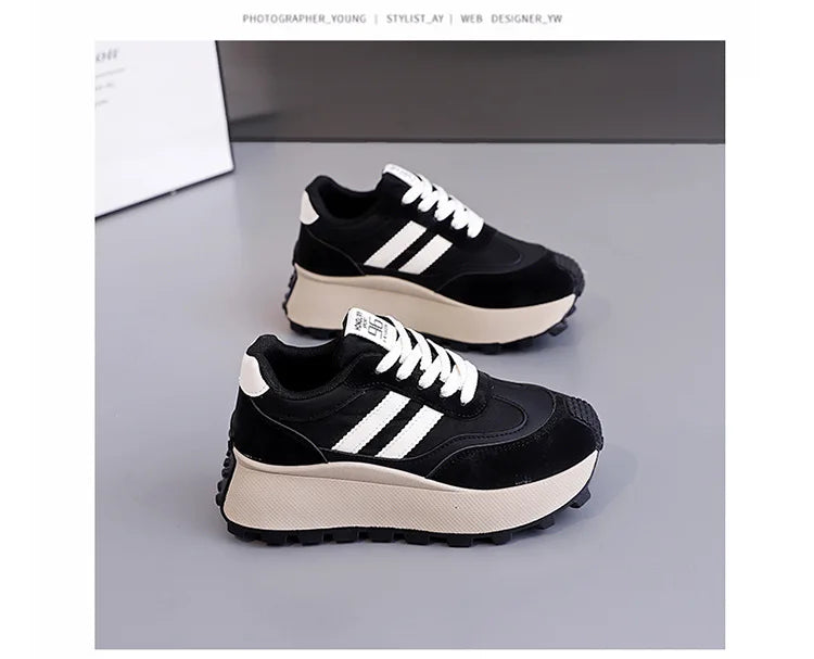 Hot Selling Women's Shoes Platform Wedge Basket 2025 Soft Autumn Casual Female Sneakers Clogs Fall New Leisure Soft Shoes Woman