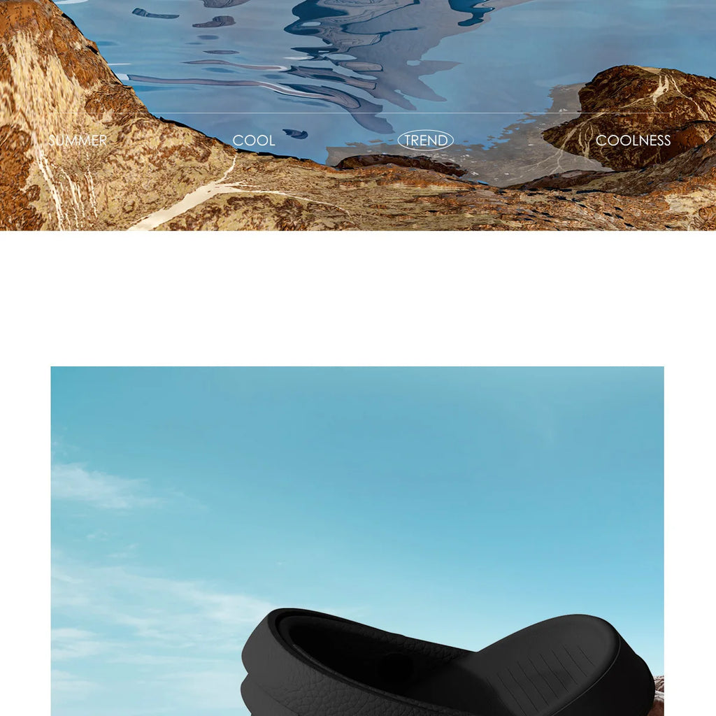 Shevalues New Sandals For Men Non-slip Outdoor Beach Shoes Soft Sole Comfortable Slides EVA Lightweight Men's Bathroom Slippers