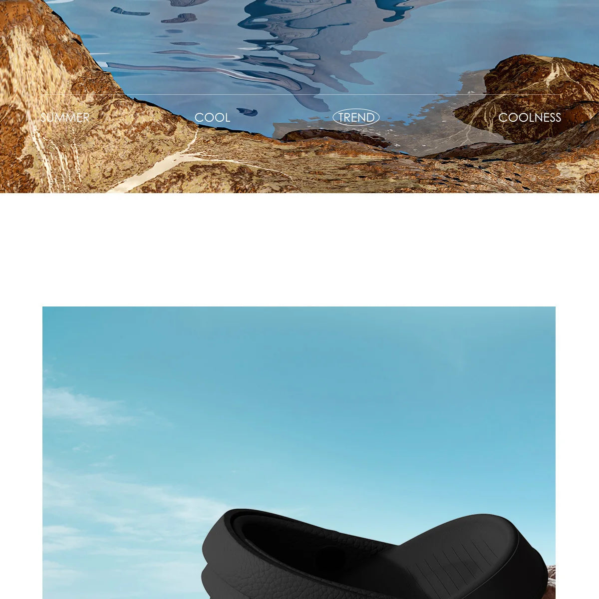 Shevalues New Sandals For Men Non-slip Outdoor Beach Shoes Soft Sole Comfortable Slides EVA Lightweight Men's Bathroom Slippers