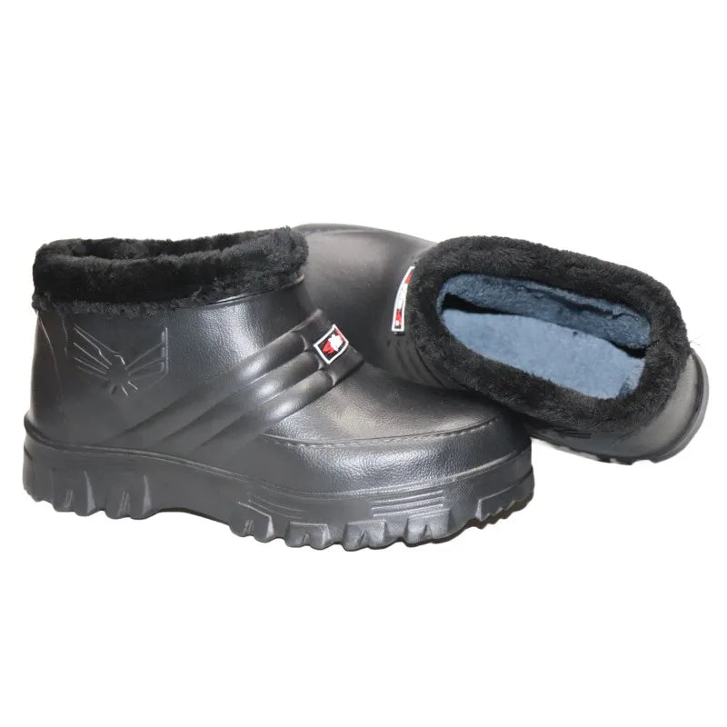 Men's Winter Snow Boots Waterproof Warm Fce Work oes Kitchen Hygiene Cotton Single oes for Laundry