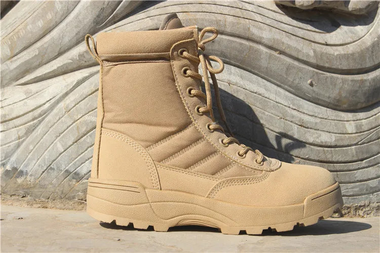 Wear resistant tactical boots for both men and women waterproof security shoes outdoor hiking boot high top desert boots for men