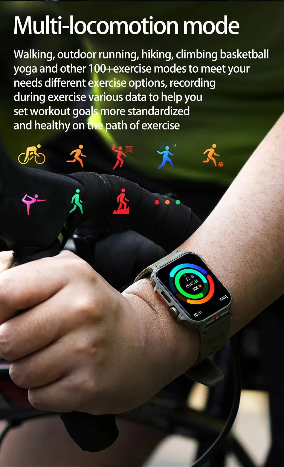 2024 Smartwatch 1.95 Inch Screen Health Monitoring Watches IP68 Waterproof Sport Fitness Smart Watch For Men Women Reloj Hombre