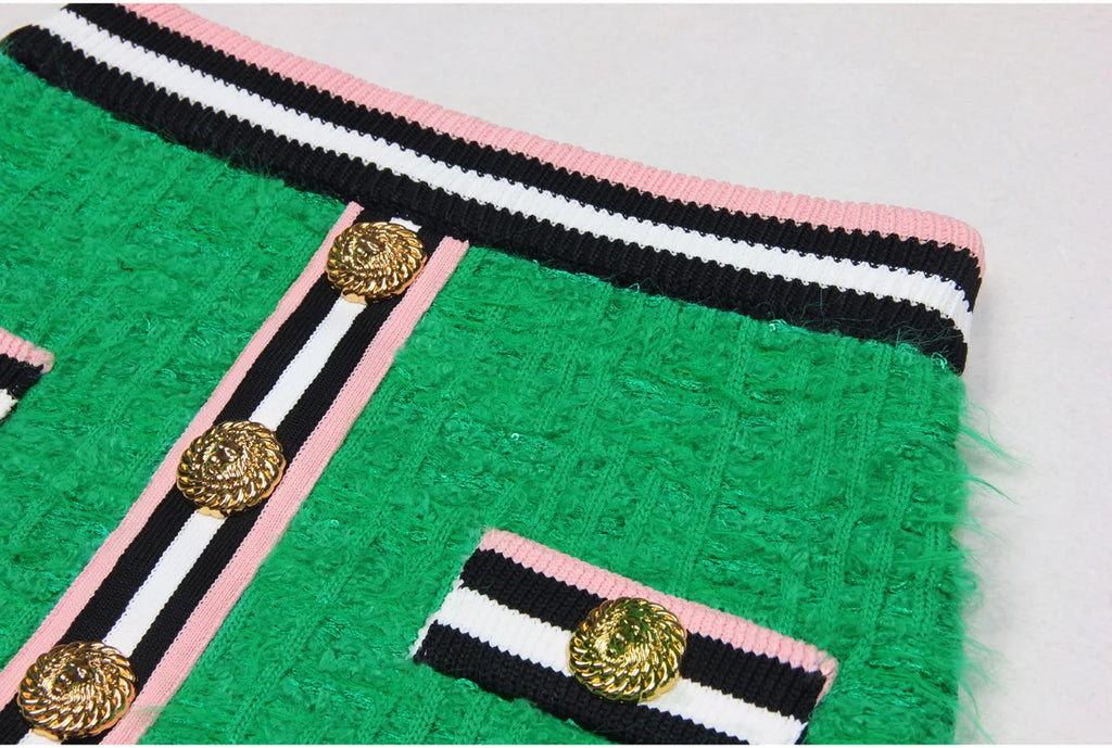 ZJYT Autumn Designer Single Breasted Cardigan Sweaters for Women Knitting Tops Short Sleeve Knitwears Jersey Mujer Blue 2024 New