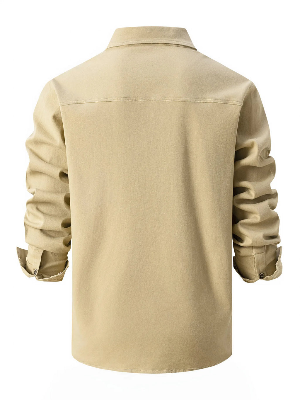 Autumn and winter new European code men wash stretch cotton linen casual fashion business long sleeve men's shirt scratch style