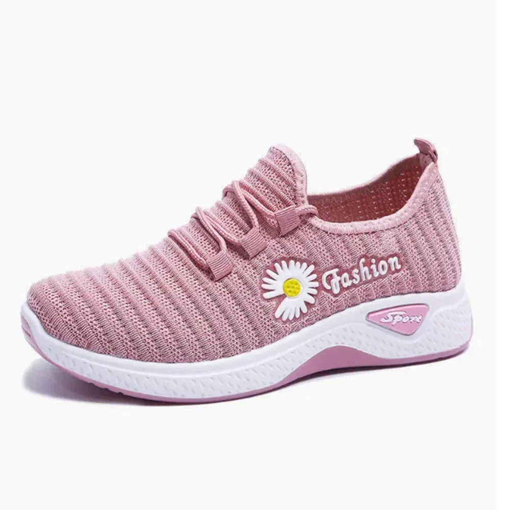 Fashionable Women's Sports Shoes, Thick Breathable Soft Sole Mesh, Lightweight Sneakers Casual Shoes, Comfort, Breathable