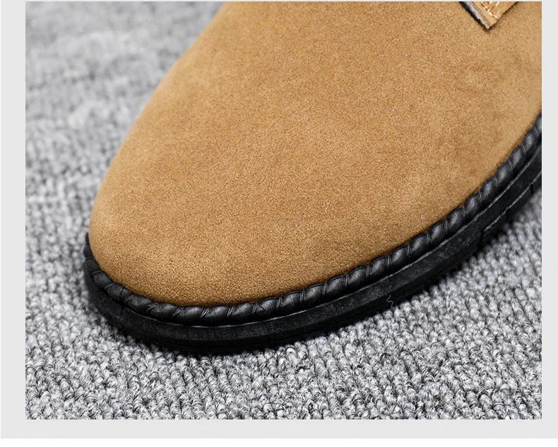 2025 New Men Shoes Luxury Suede Men Chelsea Boots Fashion Comfortable Lace Up Ankle Boots Outdoor Casual High Quality Men Boots