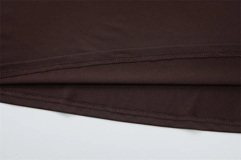 Mozision Irregular Ruched Sexy Maxi Dress For Women Elegant Autumn Inclined Shoulder Pleated Club Party Long Dresses Female