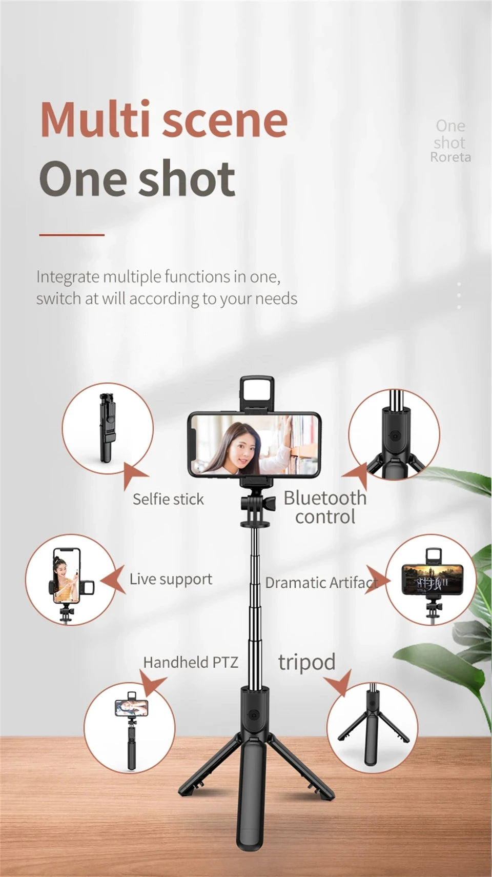 2025 new Selfie Stick Extendable Tripod Phone with,Group Selfies Live Streaming Video Recording Compatible with All Cellphones