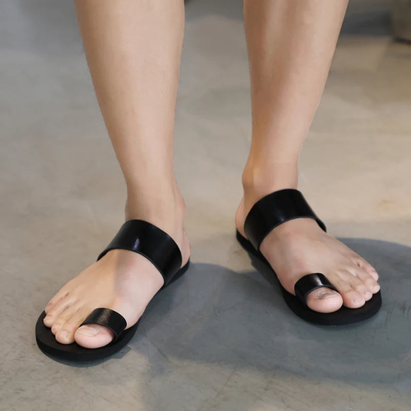 Summer Mens Sandals Classic Comfortable Designer Casual Shoes for Men Solid Slippers Breathable Loafers Business Mocassin Hombre