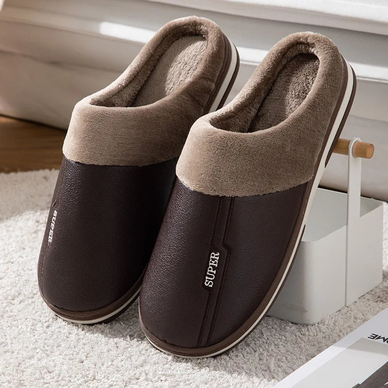 Size 47 48 49 50 Men Autumn Winter Warm Big Size Cotton Slippers Large Size Plus Home Bedroom Casual Shoes House Indoor Slides