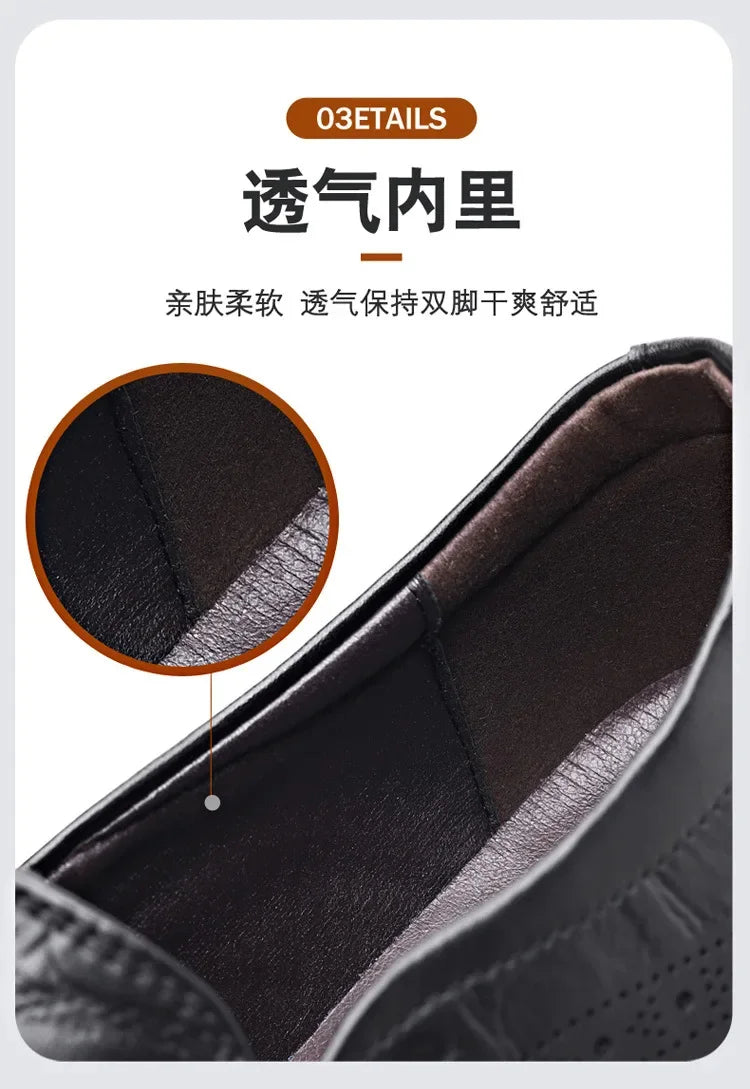 Leather Shoes for Men Wedding Formal Oxfords Business Casual Office Work Shoes for Men Classic Luxury Pointy Men's Dress Shoes