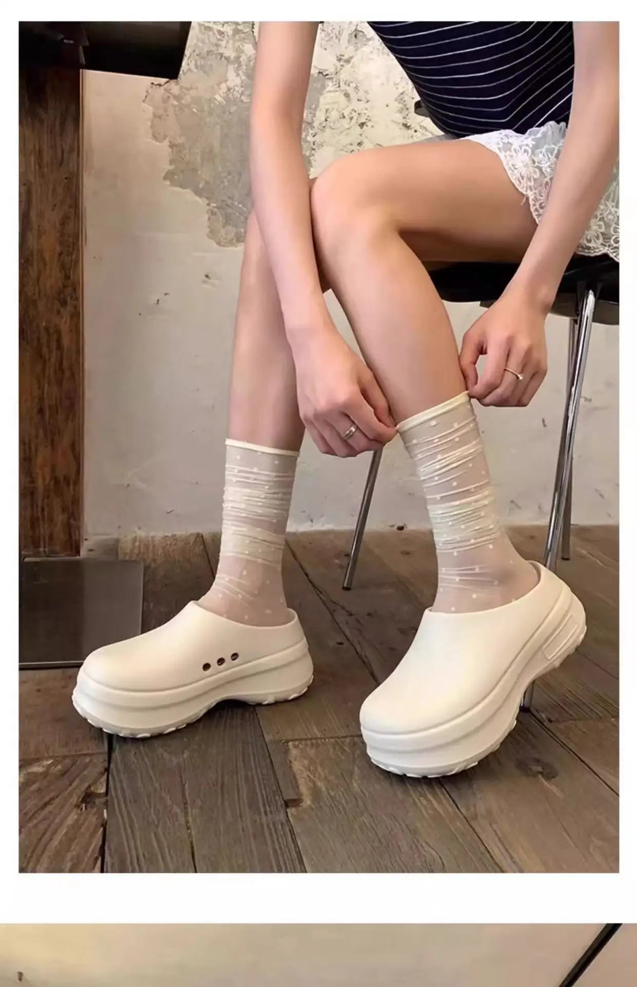 Women's Slippers Minimalist Fashion Air Cushion Soft 5CM Platform Non Slip Sandals Breathable Couple Style Heightened Chef Shoes