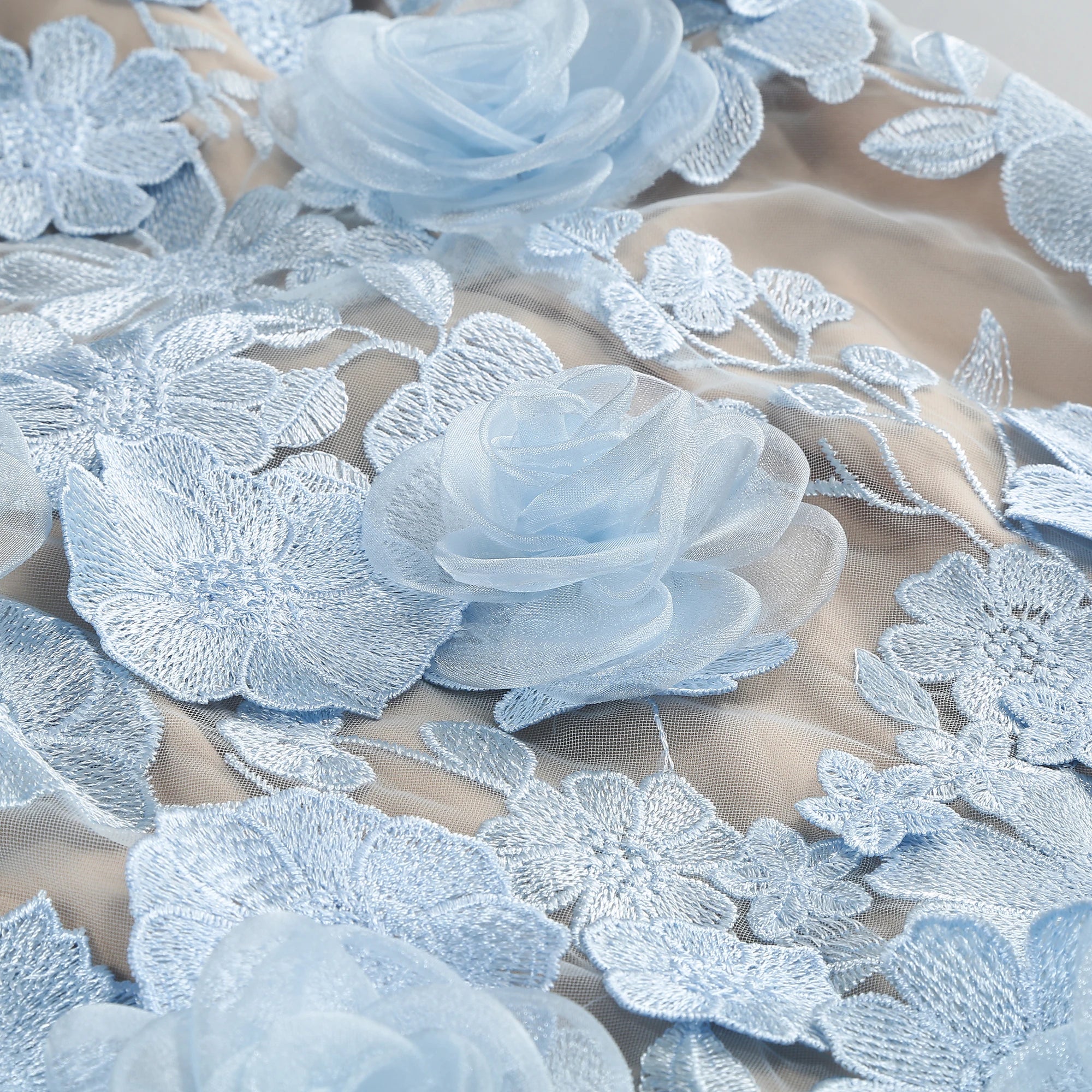 New sexy embroidered flower strapless dress, women's back tie adjustable party dress