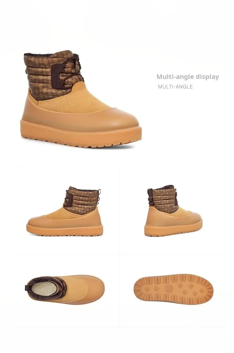 Snow boots shoes cover rain boots men's waterproof non-slip thickening wear-resistant outer wear rain woman shoes cover 35-44