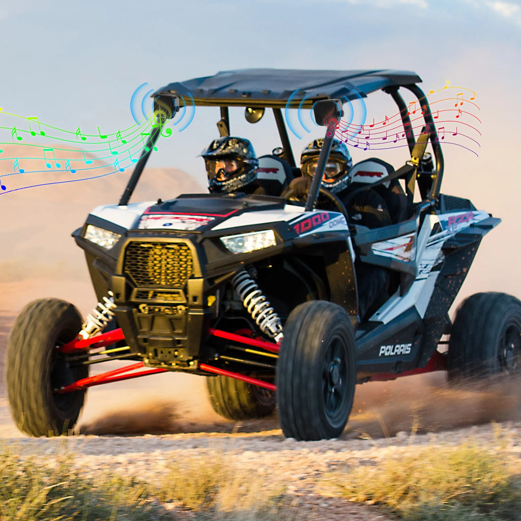 Herdio Waterproof Marine Speakers 100W 4 Inch Motorcycle Audio Speaker Heavy Duty Music Sound System For outdoor ATV UTV