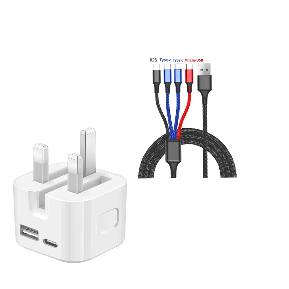 Super Fast Quick Charging 20W 35W UK GB AC Home Travel USB C Charger For IPhone 13 14 15 16 Samsung s24 S23 ultra Xiaomi