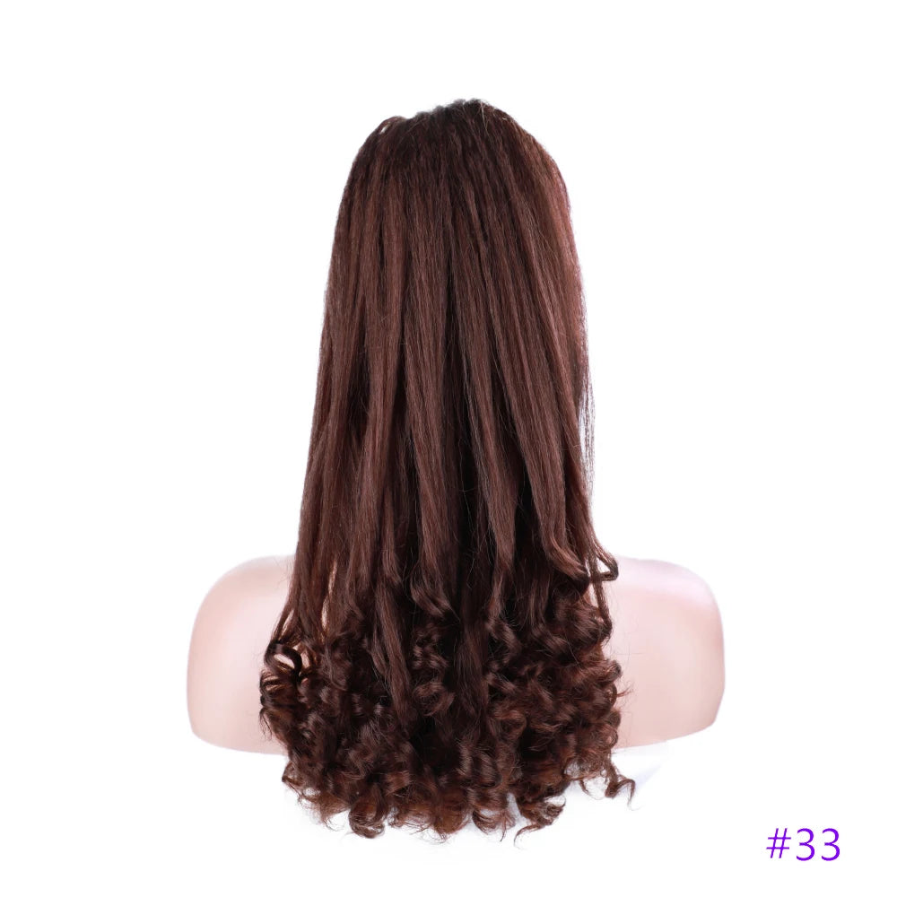 Synthetic Long Curly End Ponytail Extension Synthetic Draw-string Ponytail Clip-In Hair Extension For Women Natural Looking