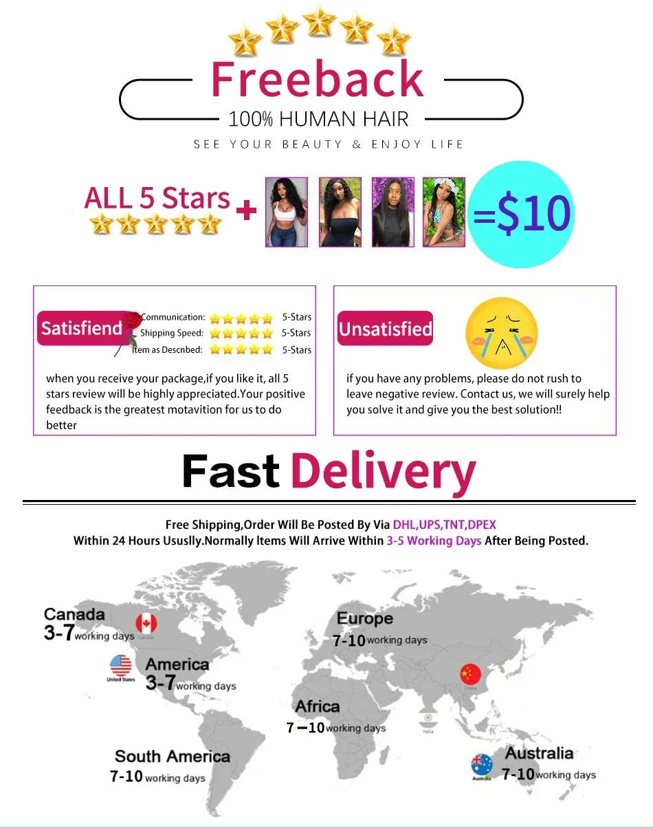 Raw Indian Straight 3 Bundles With 4x4 HD Lace Closure Frontal Human Hair Double Weft Natural Color Hair For Black Women ANNIYE