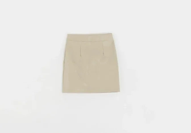 Mini Dress Short Black Pu Leather Skirt Sexy Professional Tightening Women's Underwear 2024 New Style Ultra-short Female Suit