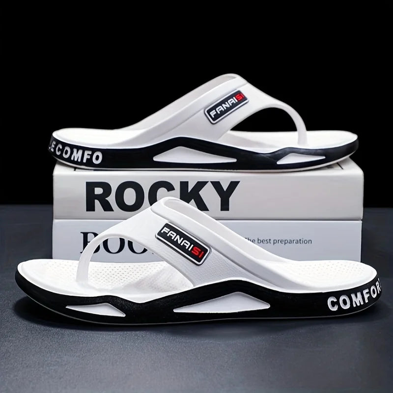 1 Pair  Beach Sandals Shower Shoes Men'S Stylish Lightweight Flip-Flops Comfortable Thong Sandals Camping Casual Attire