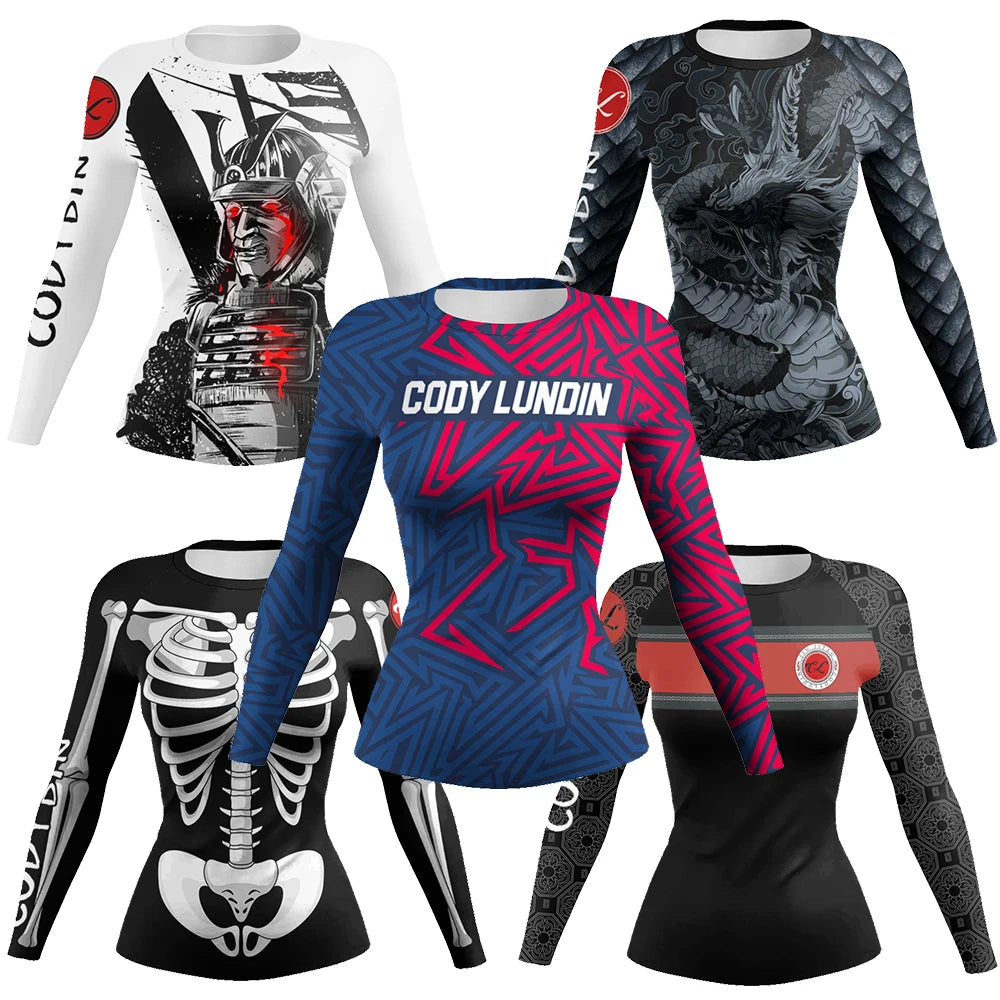 New Arrival Best Price Women's Rash Guard for Gym & MMA Training Surfing Rashguard UPF 50+ Anti-Bacterial Quick Dry Yoga Wear