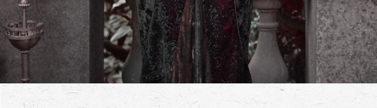 Original Gothic Love Velvet Flash Fishtail Dress 2025 Autumn New Japanese Sexy Girl Slim Elegant Long Halloween Lolita Dresses