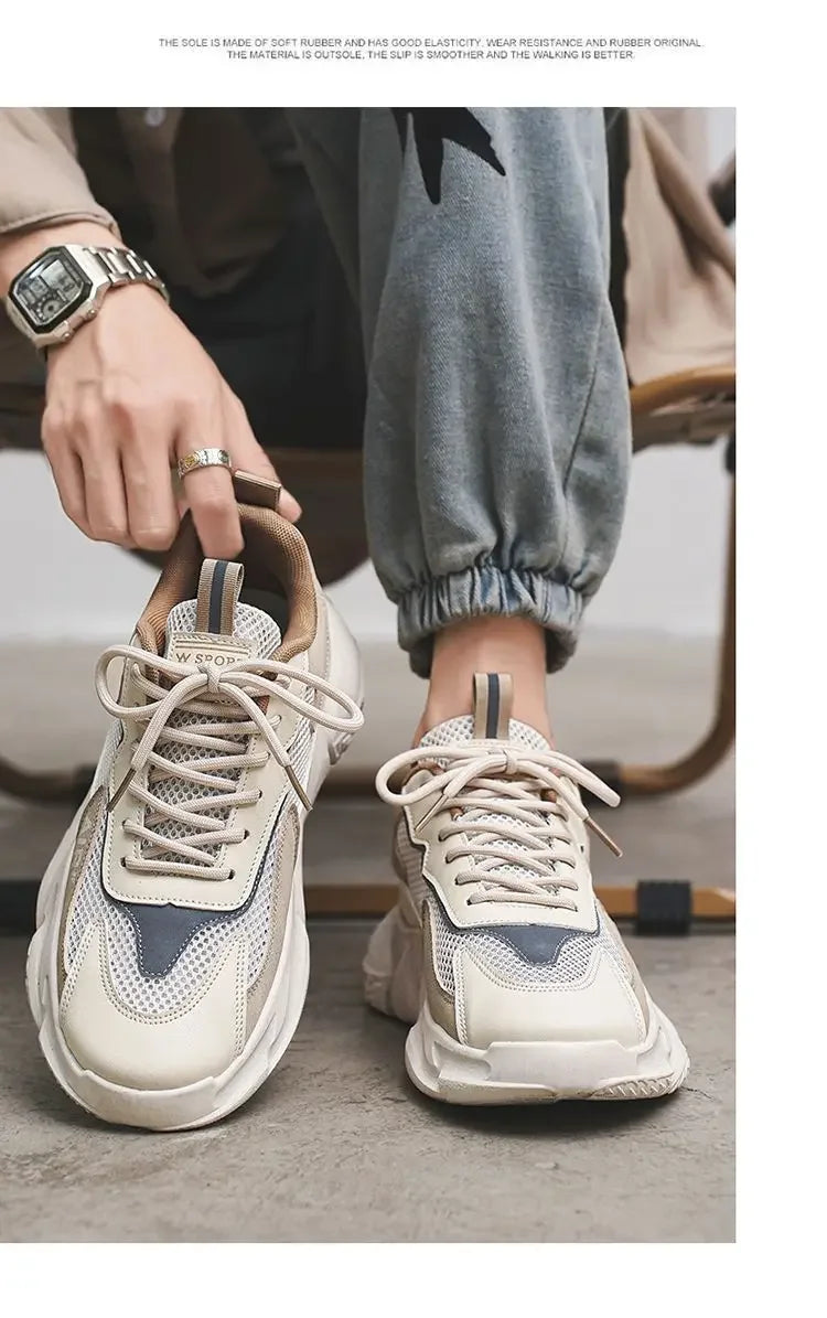 Men Casual Sports Shoes Breathable Lightweight Sneakers Summer Outdoor Tennis Running Walking Shoes Male Vulcanized Shoes Man