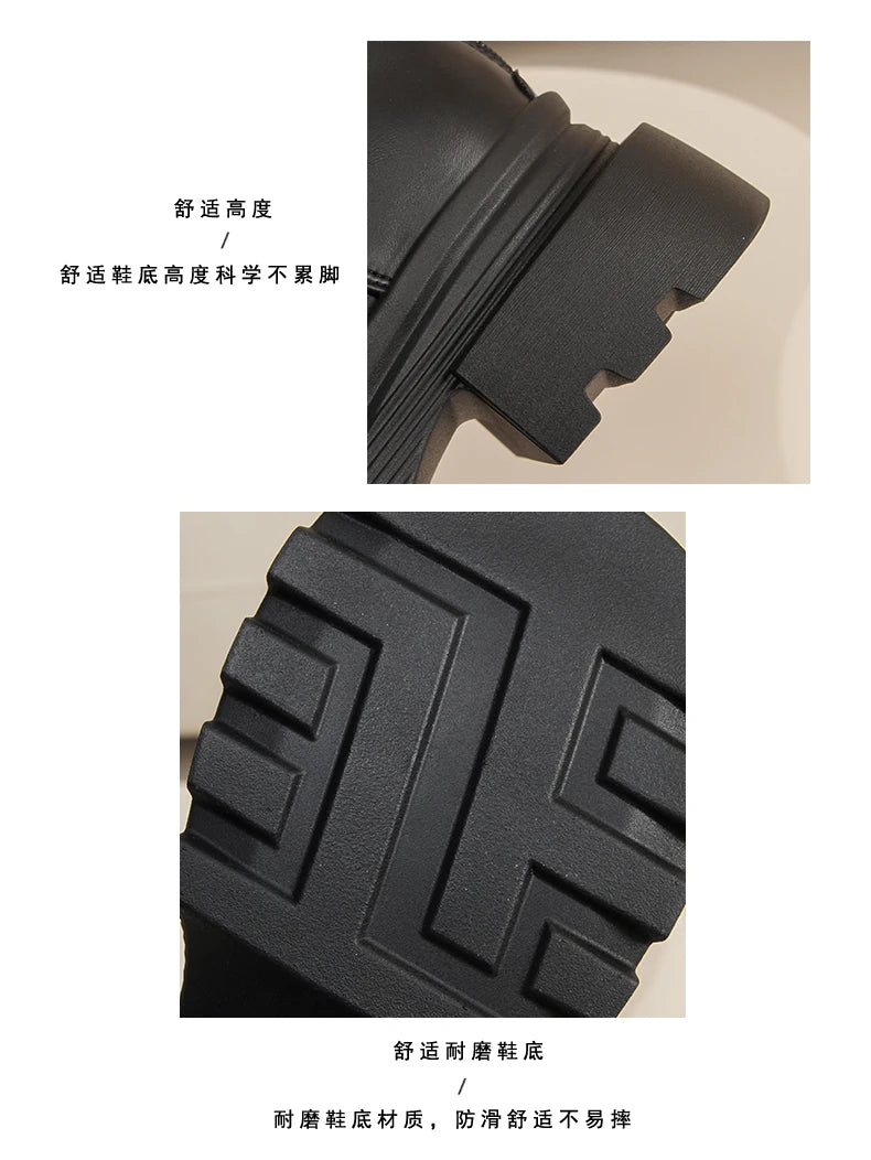 Women Flats Ankle Cool Boots Autumn Designer Platform Shoes 2024 New Brand Fashion Dress Chelsea Boots Walking Zapatillas Female