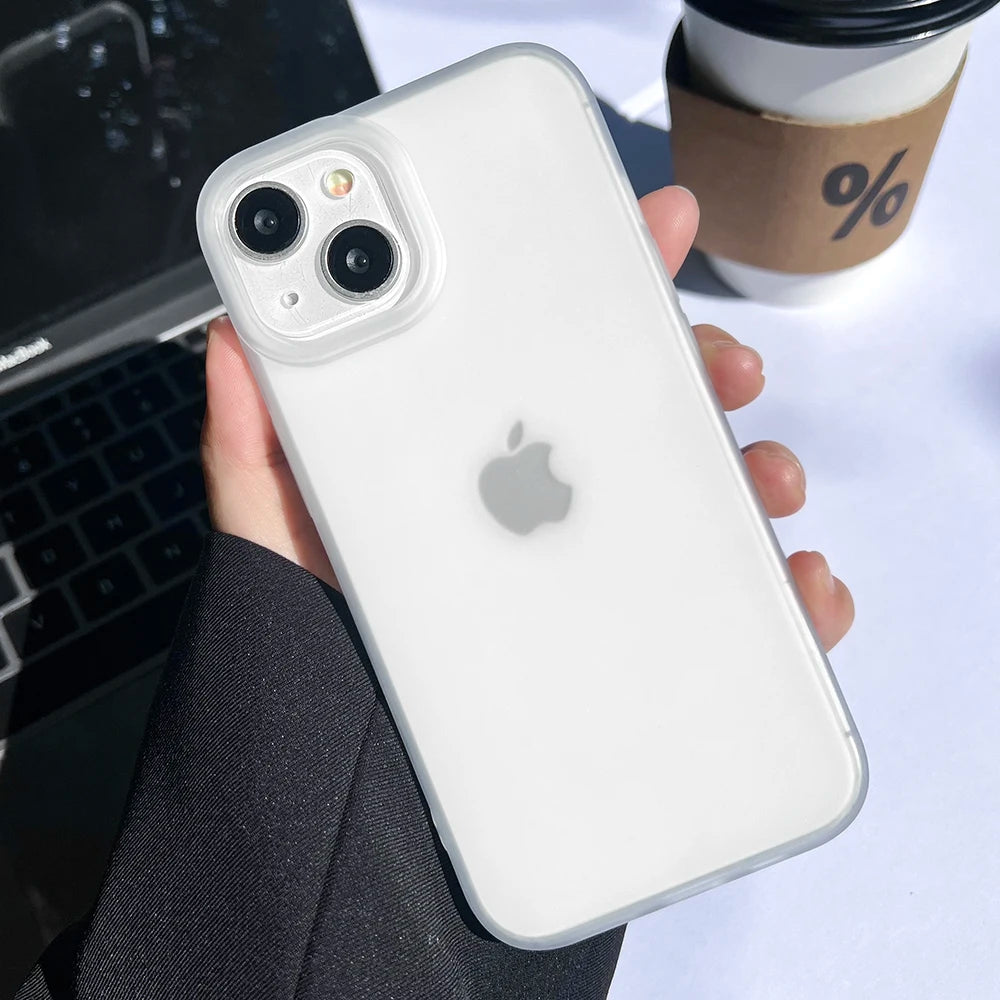 Soft TPU Matte Phone Case for iPhone 11 Cases iPhone 13 15 12 16 17 Pro Max 14 Plus 17 Air 12 Mini Transparent Fundas Cover