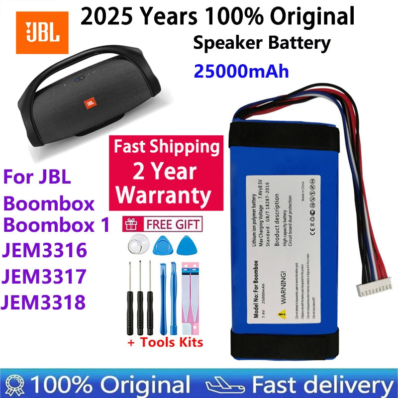 2025 Years Replacement Original Speaker Battery For JBL Link 10 20 G03 Clip Charge Boombox Flip Pulse Xtreme 1 2 3 4 5 6 Bateria