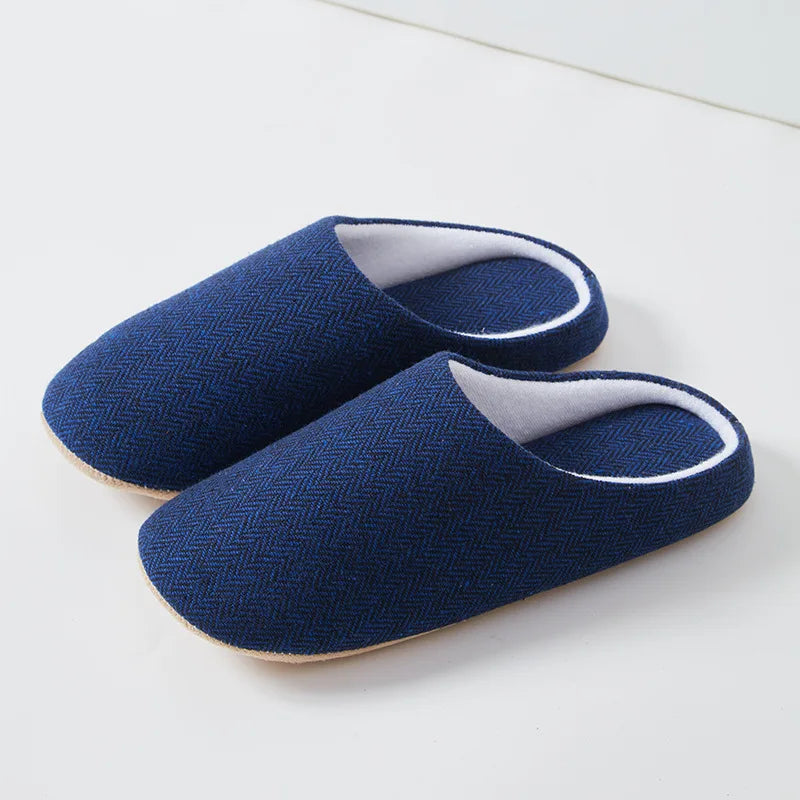 2024 Winter Women Warm Slippers Men Indoor Home Bedroom Flat Slides Couples Casual Plush Non-slip Flip Flops Ladies Soft Sandals