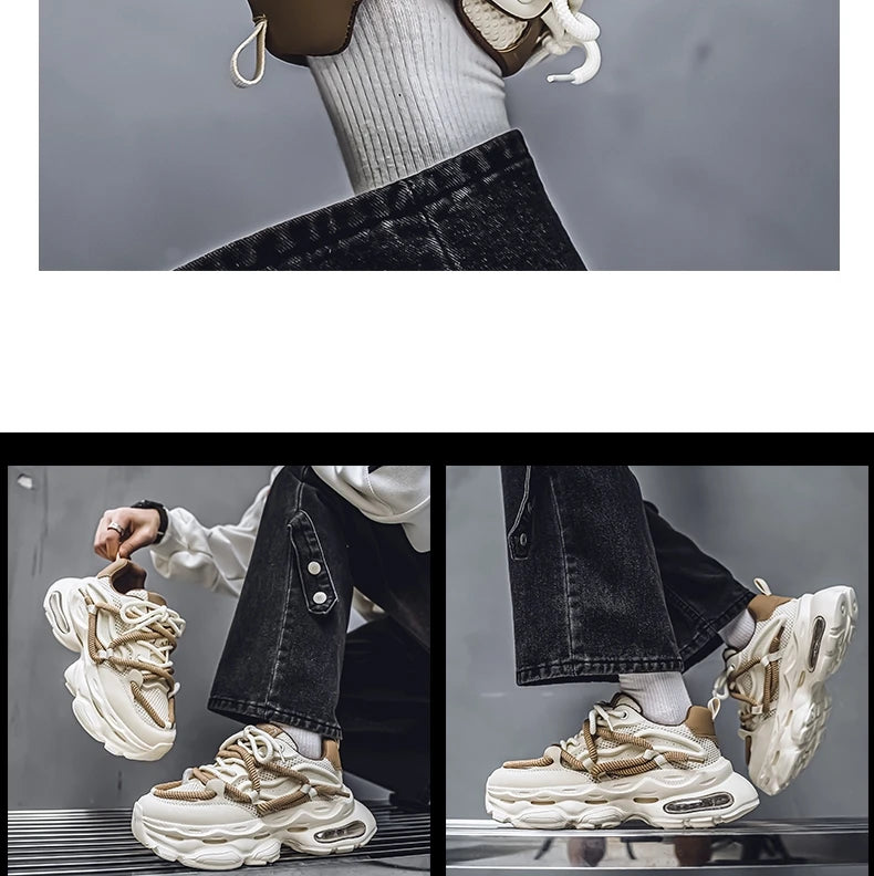 2024 New Men Shoes Autumn Winter Comfortable Men's Platform Sneakers Fashion Casual Shoes Sports Trainers Tenis Size44 ﻿