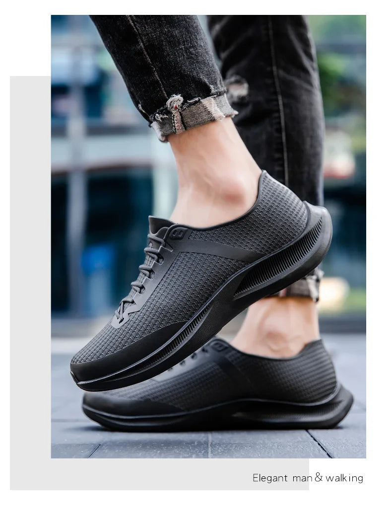 New Men's Outdoor Hiking Rain Boots Fashion Beach Non Slip Rain Shoes Rubber Fishing Work Shoes Durable Waterproof Rubber Shoes