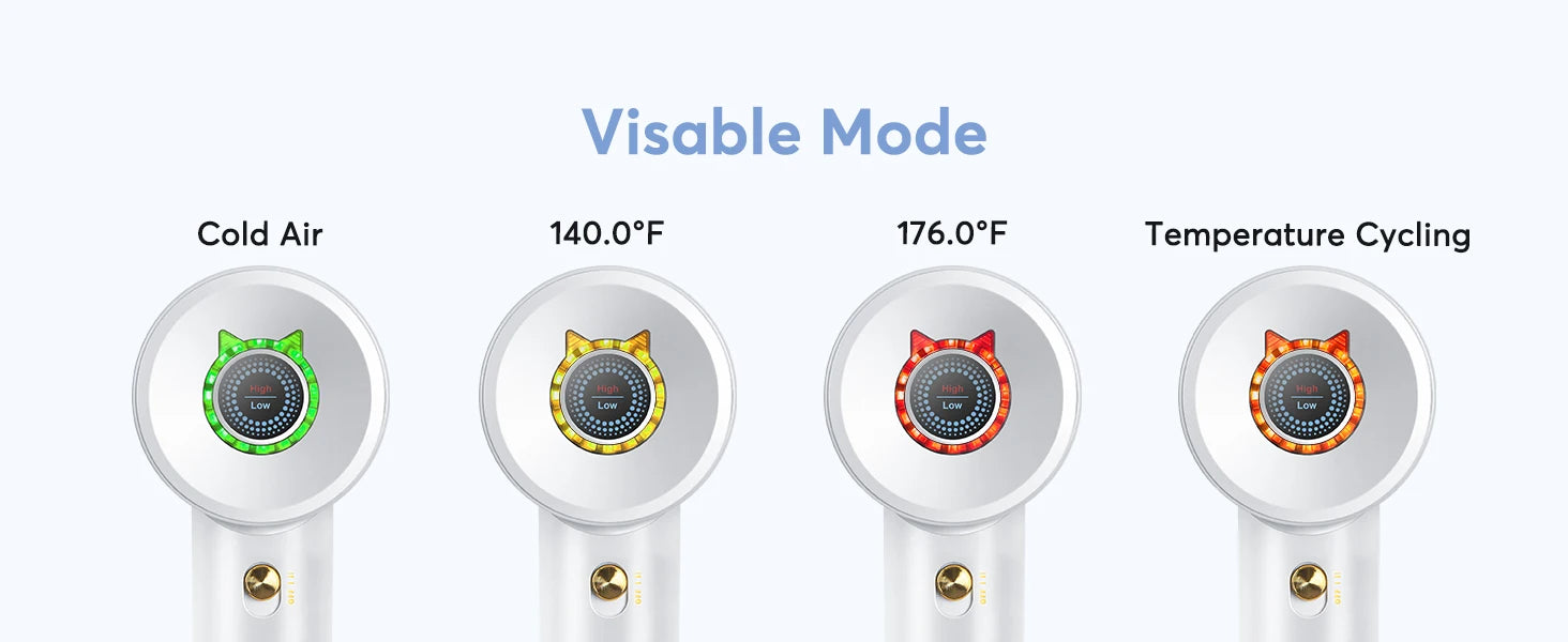 1600W Professional High Speed Hair Dryer 110000RPM Brushless Cold Hot blower Silent Touch Screen Home Hair Dryer Fast Dry