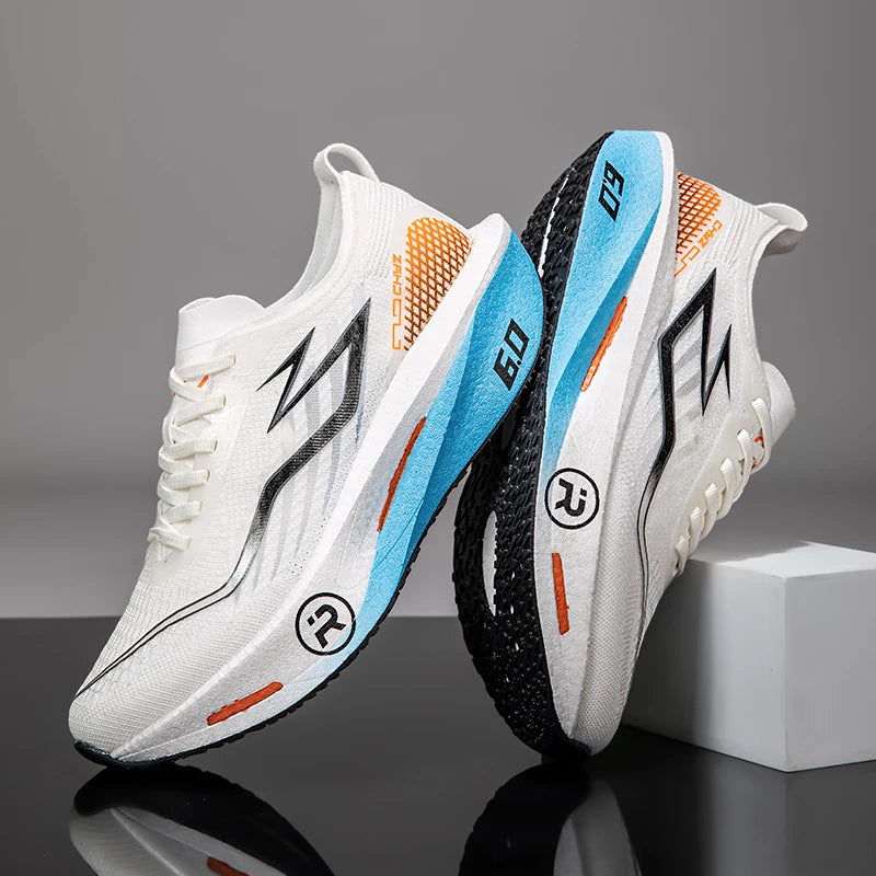 Men's Sports Shoes Cushioning Non-Slip Flat Wear Resistant Sneakers Mesh Breathable Platform Soft Running Shoes for Man