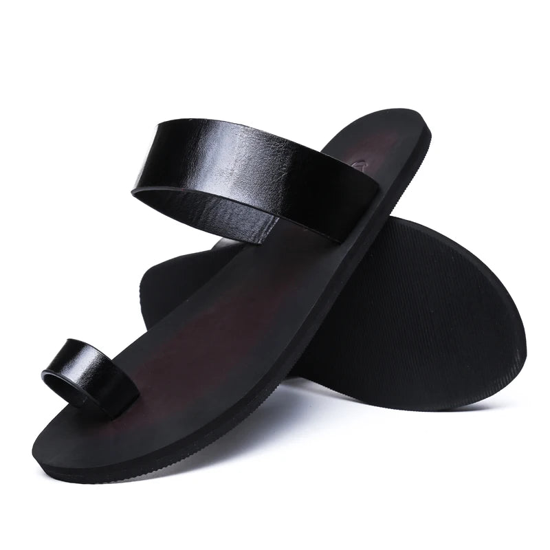 Summer Mens Sandals Classic Comfortable Designer Casual Shoes for Men Solid Slippers Breathable Loafers Business Mocassin Hombre