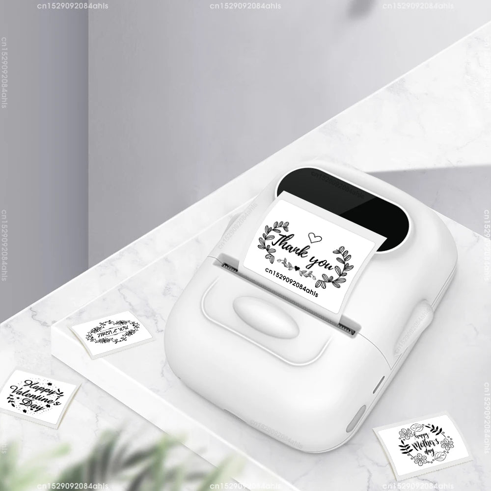 Mini Portable Thermal Printer P50 Adhesive Label Printer Portable Bluetooth Labeling Machine 2inch Maker or 3PK P50 Label Tapes