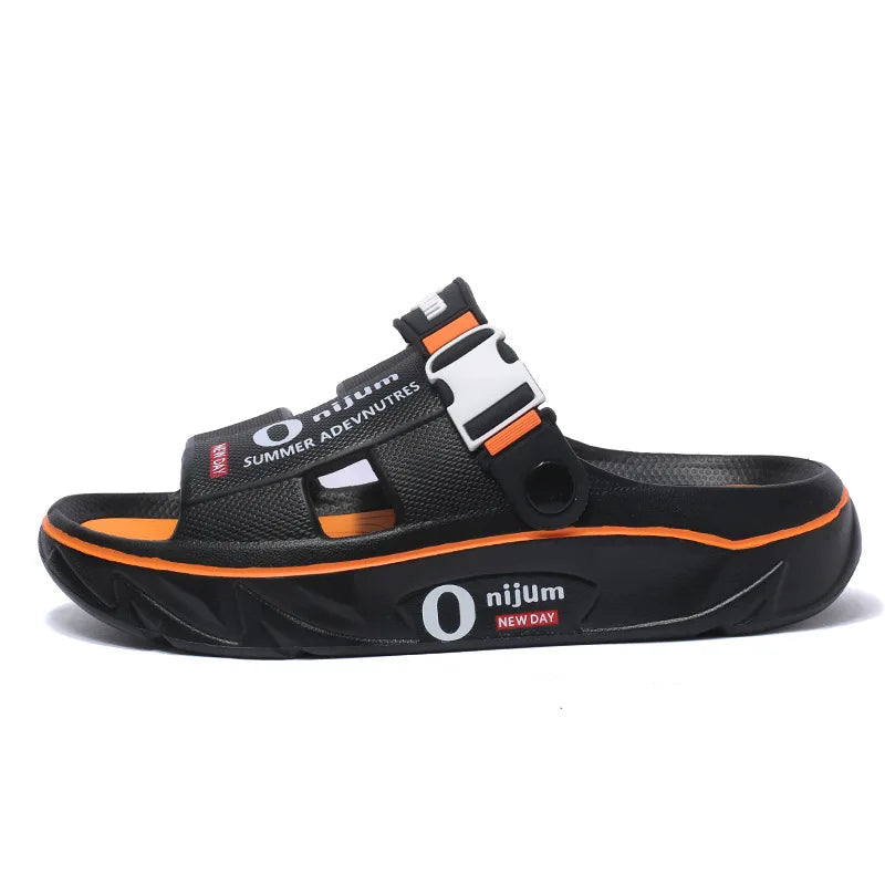 Summer Shoes Men Men's Sandals Anti-odor Thick Bottom Home Slippers Male Fashion New Anti-slip and Wear-resistant 2025 Eva Beach