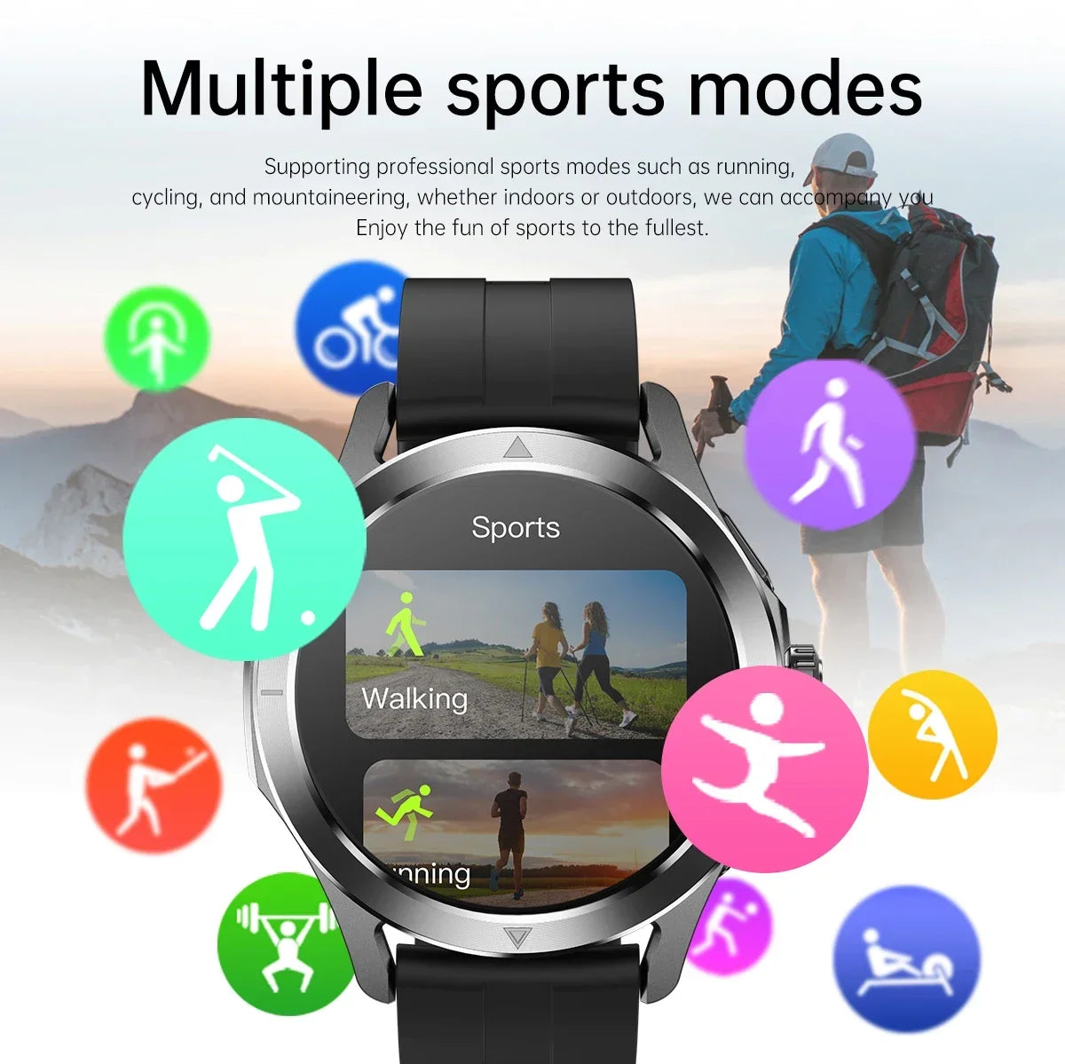 Xiaomi S4 Ultra Outdoor Sports Smart Watch Men AMOLED Screen NFC GPS Compass Heart rate Waterproof Bluetooth Call SmartWatch