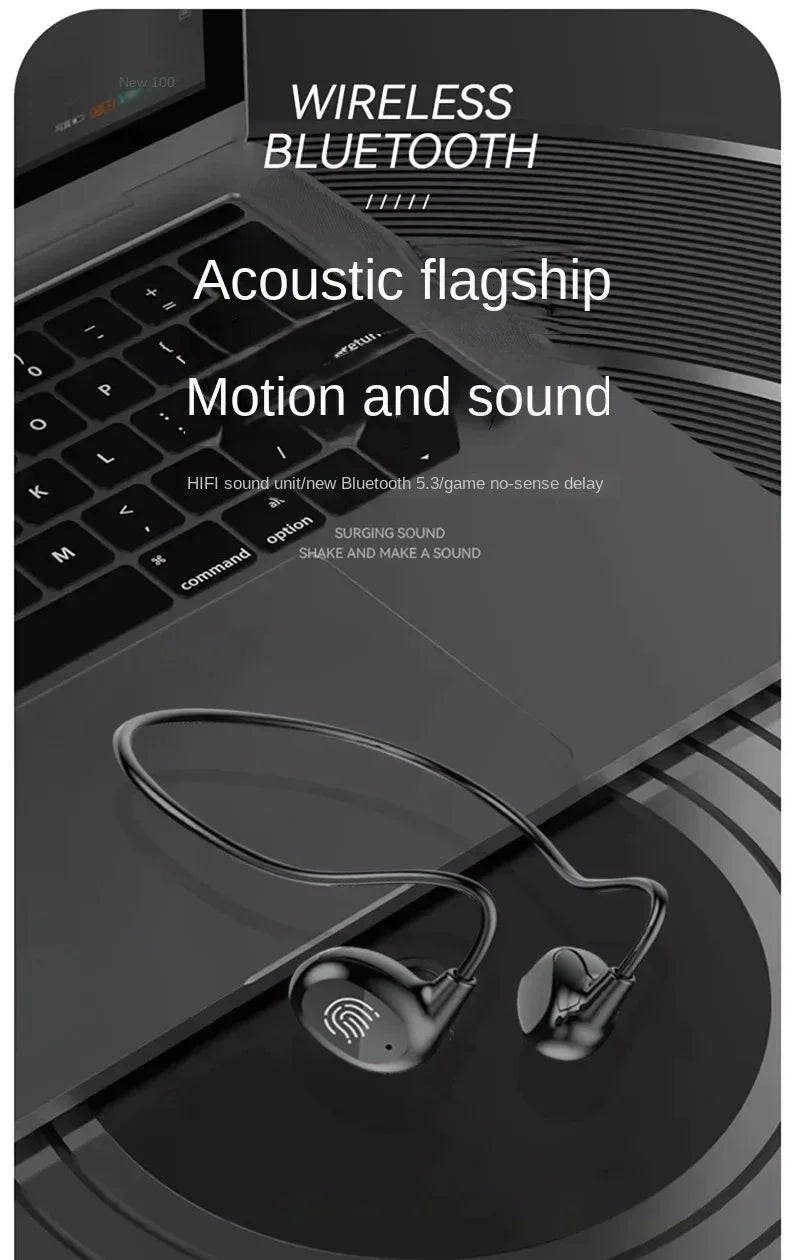 new AIR 1 Bone Conduction Wireless Bluetooth 5.3 Headphones Waterproof Headset Stereo Sports Earphones Earbuds With Mic