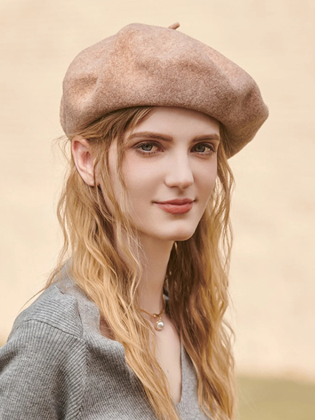 New Women black pink Berets Hat Fashion Solid Color Wool Knitted With Ladies Beanie Beret Hat Warm Autumn and winter Cap